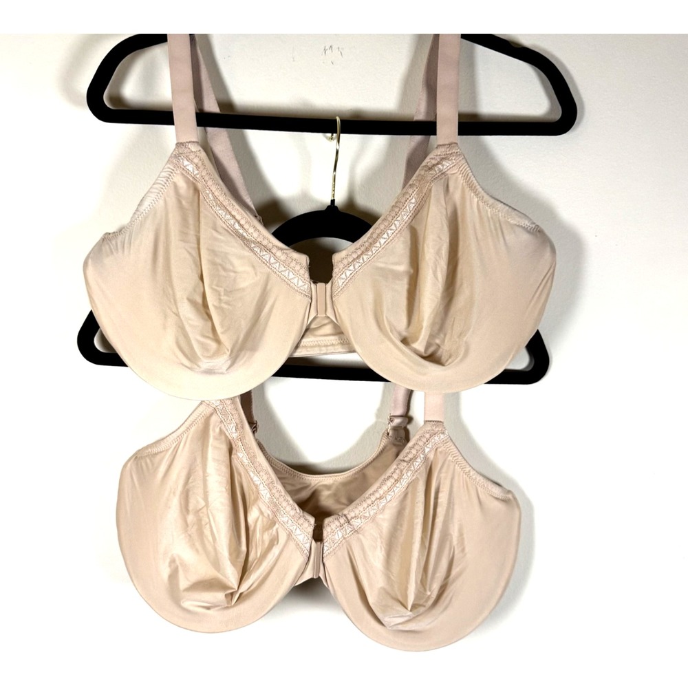 Wacoal Perfect Primer Bra Women 42DDD Beige Excellent Front Close Underwire Lot